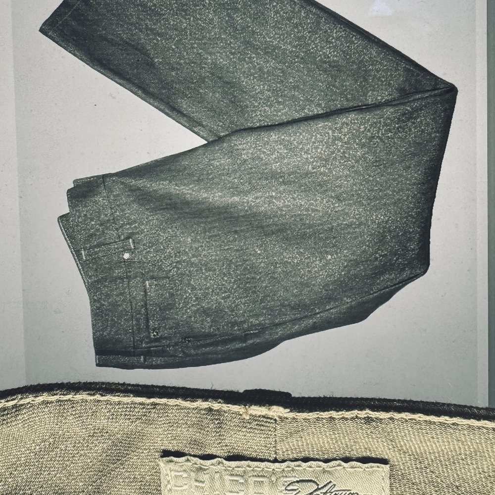 Chicos Platinum Gold Jean Ultimate Collection Lt Gray with Goddess~Glam Shimmer